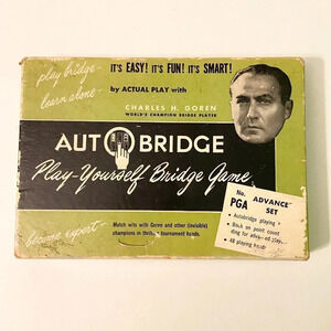 Vintage 1950 Autobridge Game Advanced Set  Charles H Goren